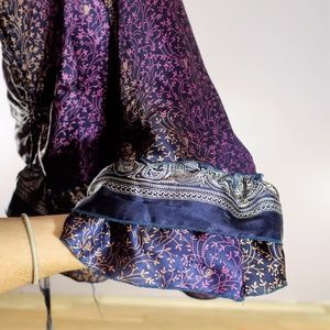 High low gypsy silk skirt handmade